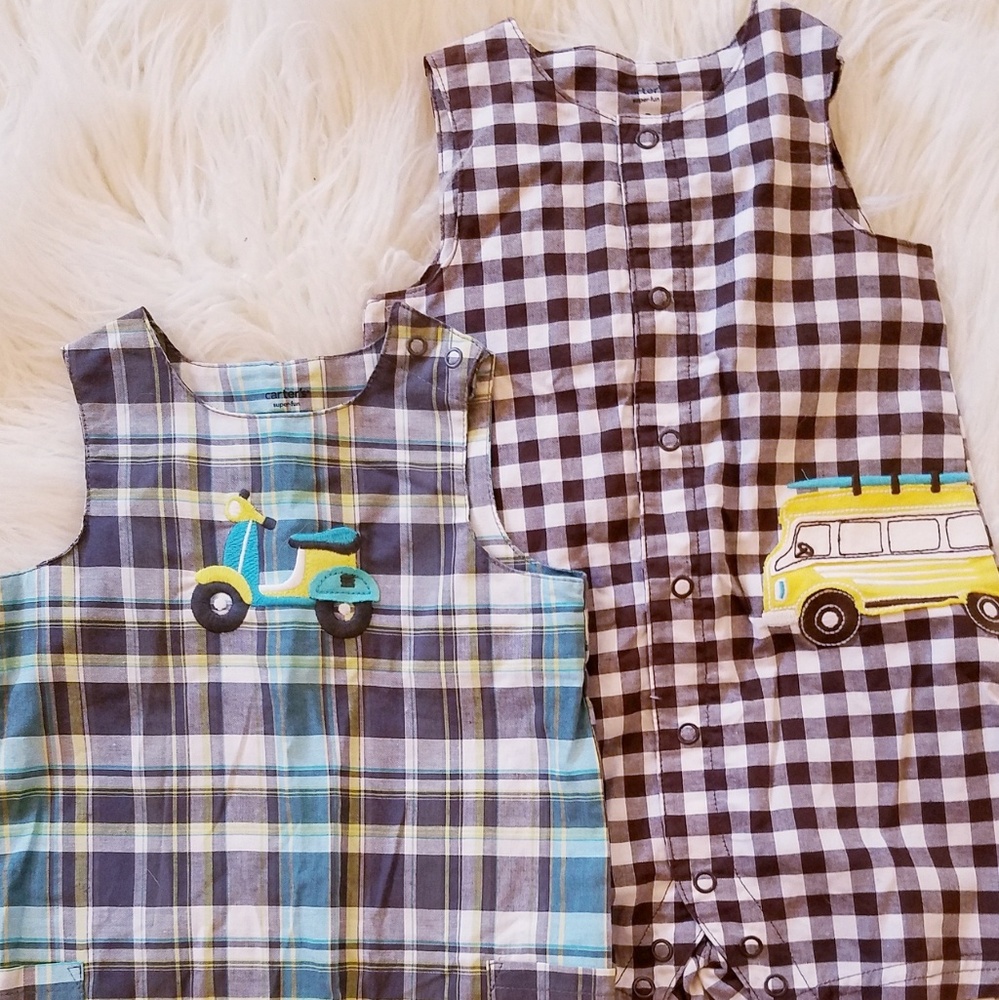2 Transportation Rompers